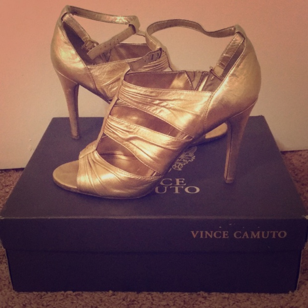 Radiant Gold Heels
